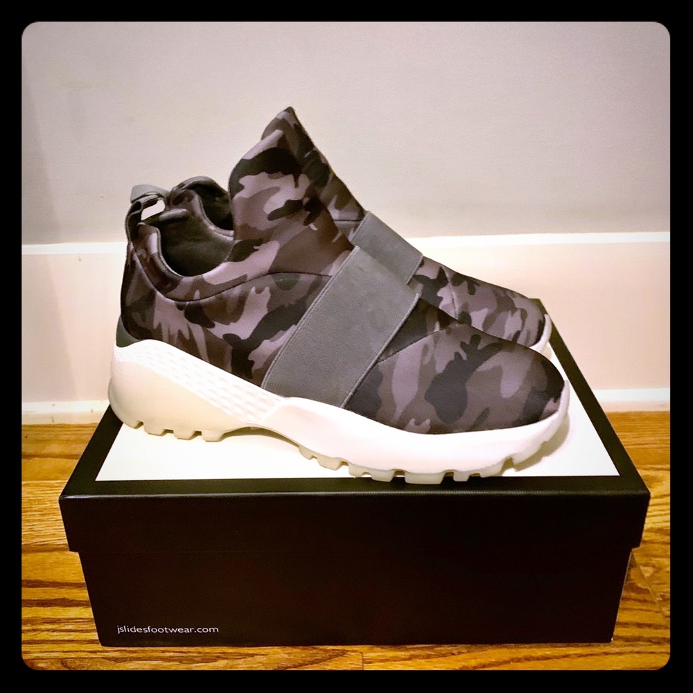 J Slides Manic Camo Grey 8.5